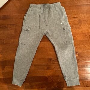 Nike Men Light Gray Cargo Joggers